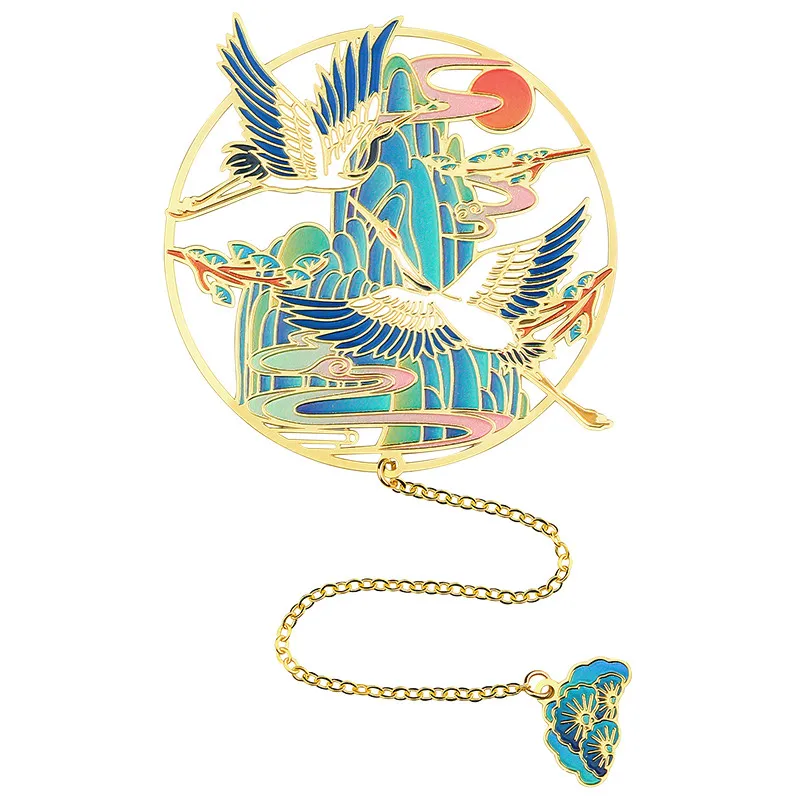 Colorful Bookmarks Chinese Classical Creative Crane Bookmarks with Gift Box Metal Hollow Gifts Marque Page Cute Girl Bookmarks
Colorful Bookmarks Chinese Classical Creative Crane Bookmarks with Gift Box Metal Hollow Gifts Marque Page Cute Girl Bookmarks