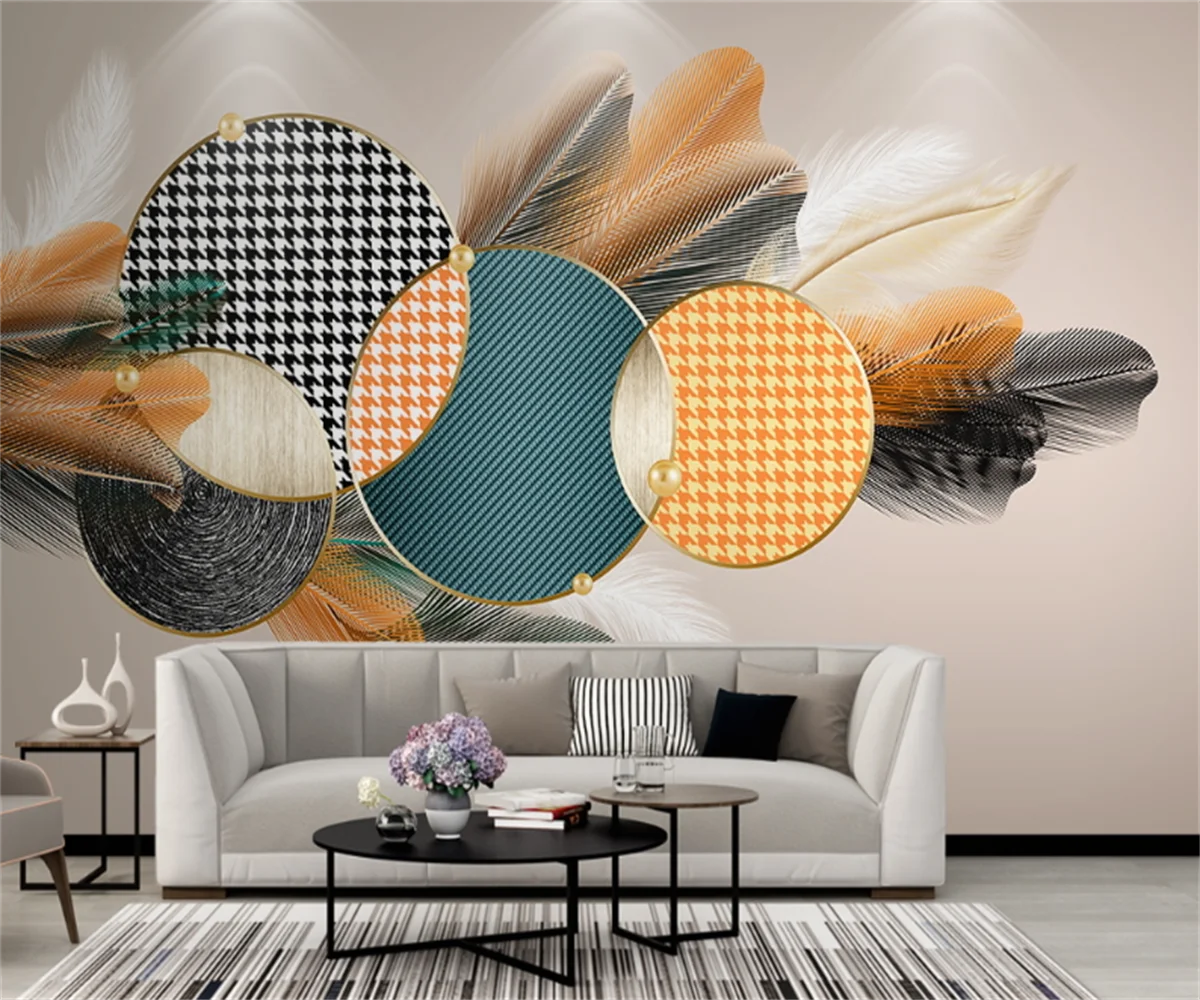 Customized light luxury modern minimalist golden feather houndstooth background wall TV sofa background photo wallpaper 3d mural
Customized light luxury modern minimalist golden feather houndstooth background wall TV sofa background photo wallpaper 3d mural