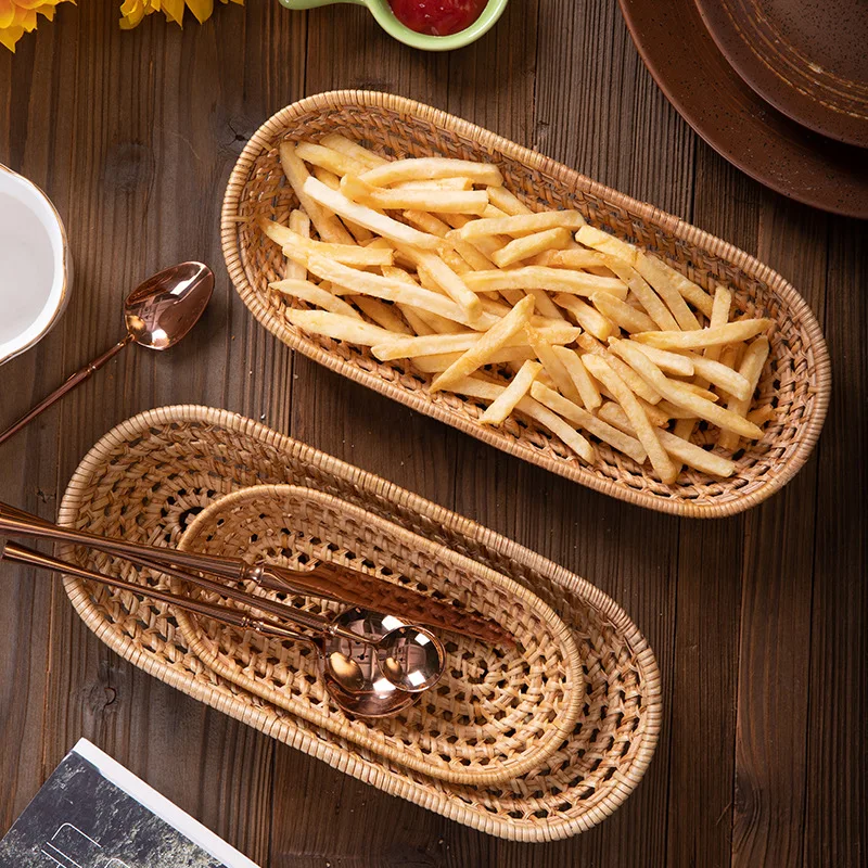 Natural Rattan Storage Baskets Eco-Friendly Plant Bread Basket Home Organization And Storage Cosmetic Containers Woven Basket
Natural Rattan Storage Baskets Eco-Friendly Plant Bread Basket Home Organization And Storage Cosmetic Containers Woven Basket