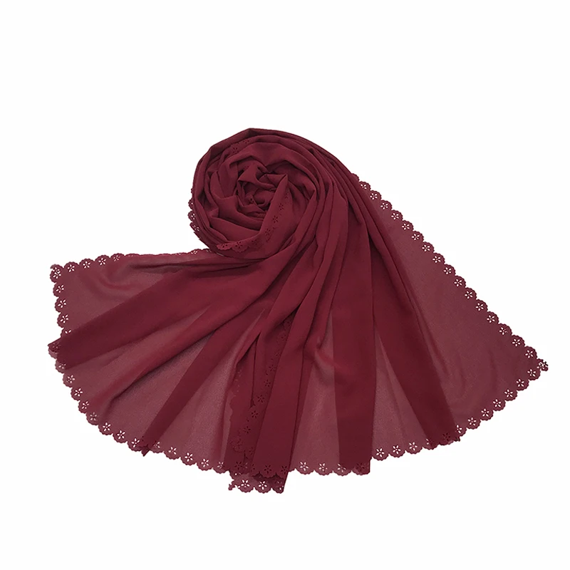 NEW chiffon laser cut flowers scarf plain solid scarves high quality muslim women hijab lady's fashion wrap shawls 10pcs/lot
NEW chiffon laser cut flowers scarf plain solid scarves high quality muslim women hijab lady's fashion wrap shawls 10pcs/lot