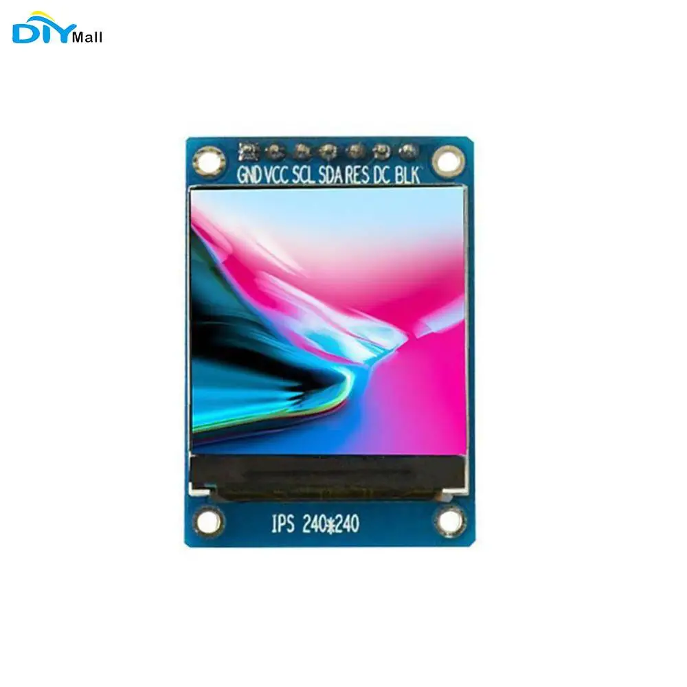 Плата модуля цветного ЖК-дисплея 1,3 дюйма 240x240 IPS TFT, 7-контактный 4-проводный ST7789VW Привод IC SPI интерфейс
Плата модуля цветного ЖК-дисплея 1,3 дюйма 240x240 IPS TFT, 7-контактный 4-проводный ST7789VW Привод IC SPI интерфейс