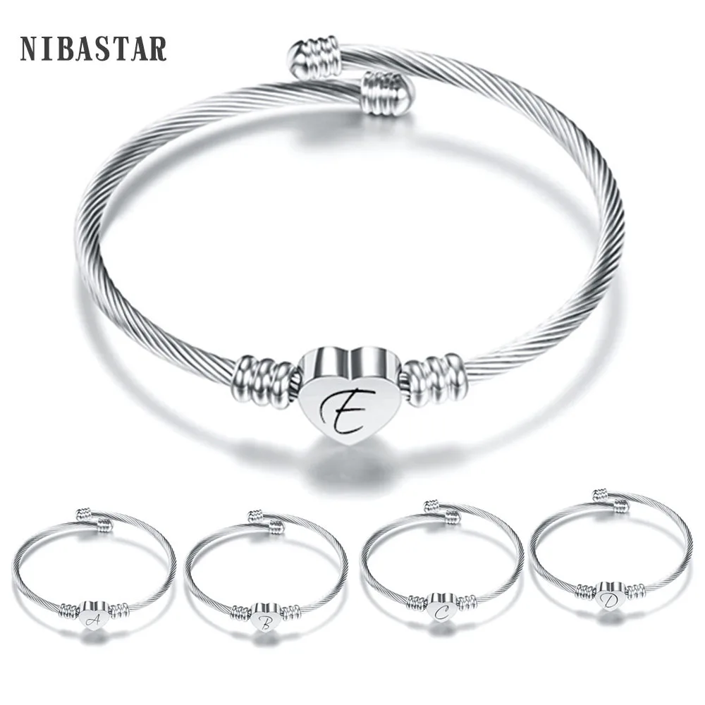 NIBASTAR Heart Cable Initial Bracelet for Women Girls 26 Letters A to Z Alphabet Bracelets bangles
NIBASTAR Heart Cable Initial Bracelet for Women Girls 26 Letters A to Z Alphabet Bracelets bangles