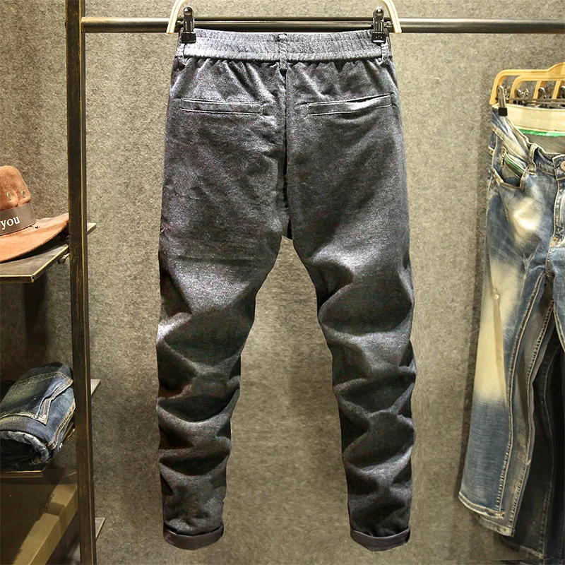 Solid Men Business Casual Pencil Pants Autumn Winter Street Korean Style Stretch Micro-Elasticity Black All-Match Trousers
Solid Men Business Casual Pencil Pants Autumn Winter Street Korean Style Stretch Micro-Elasticity Black All-Match Trousers