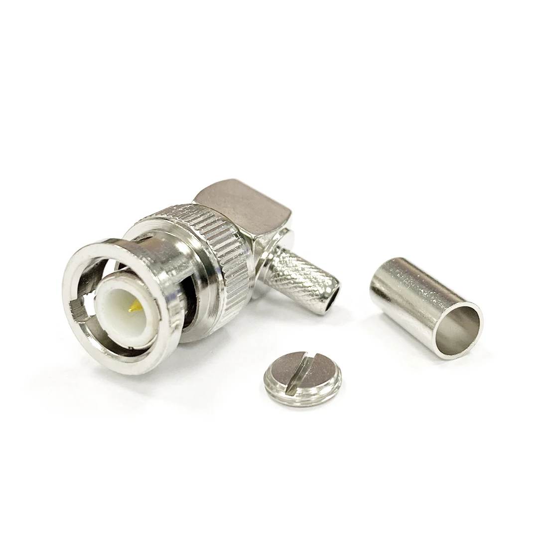 1pc New BNC Male Plug RF Coaxial Connector Right Angle Crimp For RG58 LMR195 Cable Wholesale Price
1pc New BNC Male Plug RF Coaxial Connector Right Angle Crimp For RG58 LMR195 Cable Wholesale Price