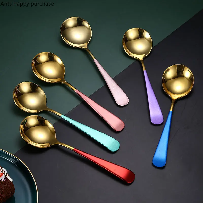 Stainless Steel Spoon Ice Cream Dessert Spoon Coffee Spoons Metal Mixing Spoons Home Kitchen Supplies Decoration Tableware
Stainless Steel Spoon Ice Cream Dessert Spoon Coffee Spoons Metal Mixing Spoons Home Kitchen Supplies Decoration Tableware