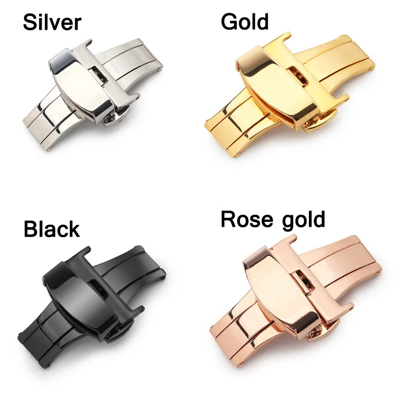 High Quality 316L Stainless Steel Butterfly Buckle Double Push Button Fold Watch Buckle for Watchstrap 12mm 16mm 18mm 20mm 22mm
High Quality 316L Stainless Steel Butterfly Buckle Double Push Button Fold Watch Buckle for Watchstrap 12mm 16mm 18mm 20mm 22mm