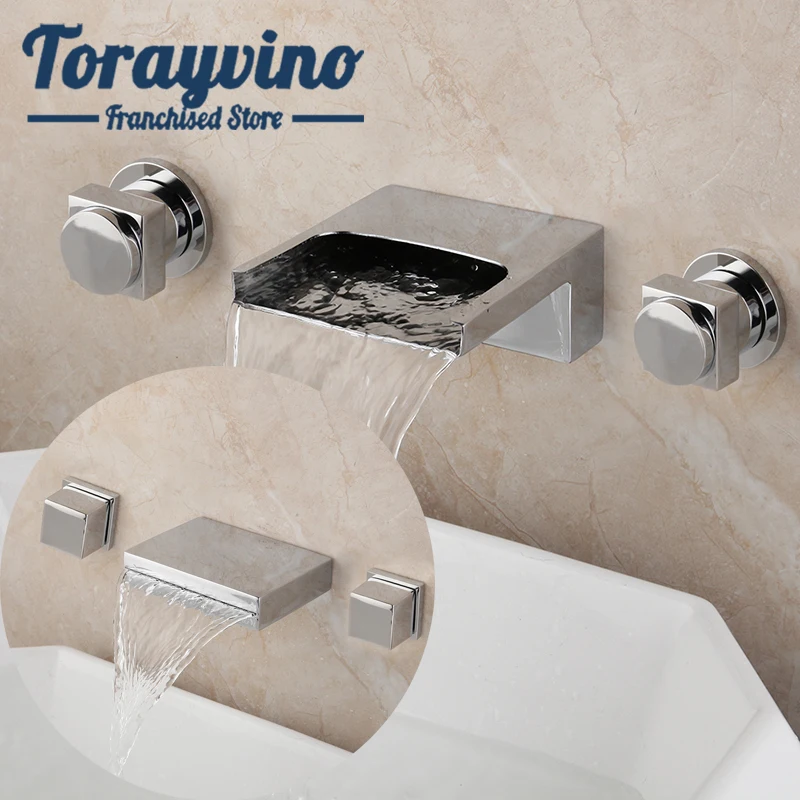 Torayvino Bathroom Faucet Taps Basin Wall Mount Mixer Double Handle Waterfall Classic Hot & Cold Brass Ceramic Plate Spool
Torayvino Bathroom Faucet Taps Basin Wall Mount Mixer Double Handle Waterfall Classic Hot & Cold Brass Ceramic Plate Spool
