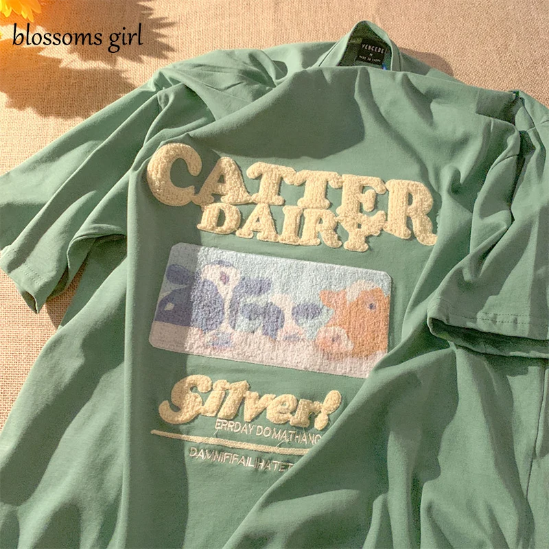 Salt Department short sleeve female student Korean version loose 2021 new couple's wear towel embroidered t-shirt female T-shirt
Salt Department short sleeve female student Korean version loose 2021 new couple's wear towel embroidered t-shirt female T-shirt