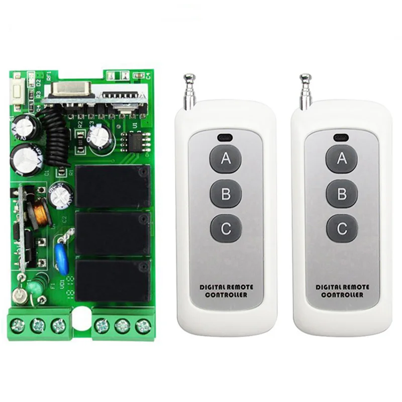 500m AC110V 220V 3CH Wireless rf Remote Control Switch Relay Output Radio receiver & 315/433 MHz Remote controller garage door
500m AC110V 220V 3CH Wireless rf Remote Control Switch Relay Output Radio receiver & 315/433 MHz Remote controller garage door