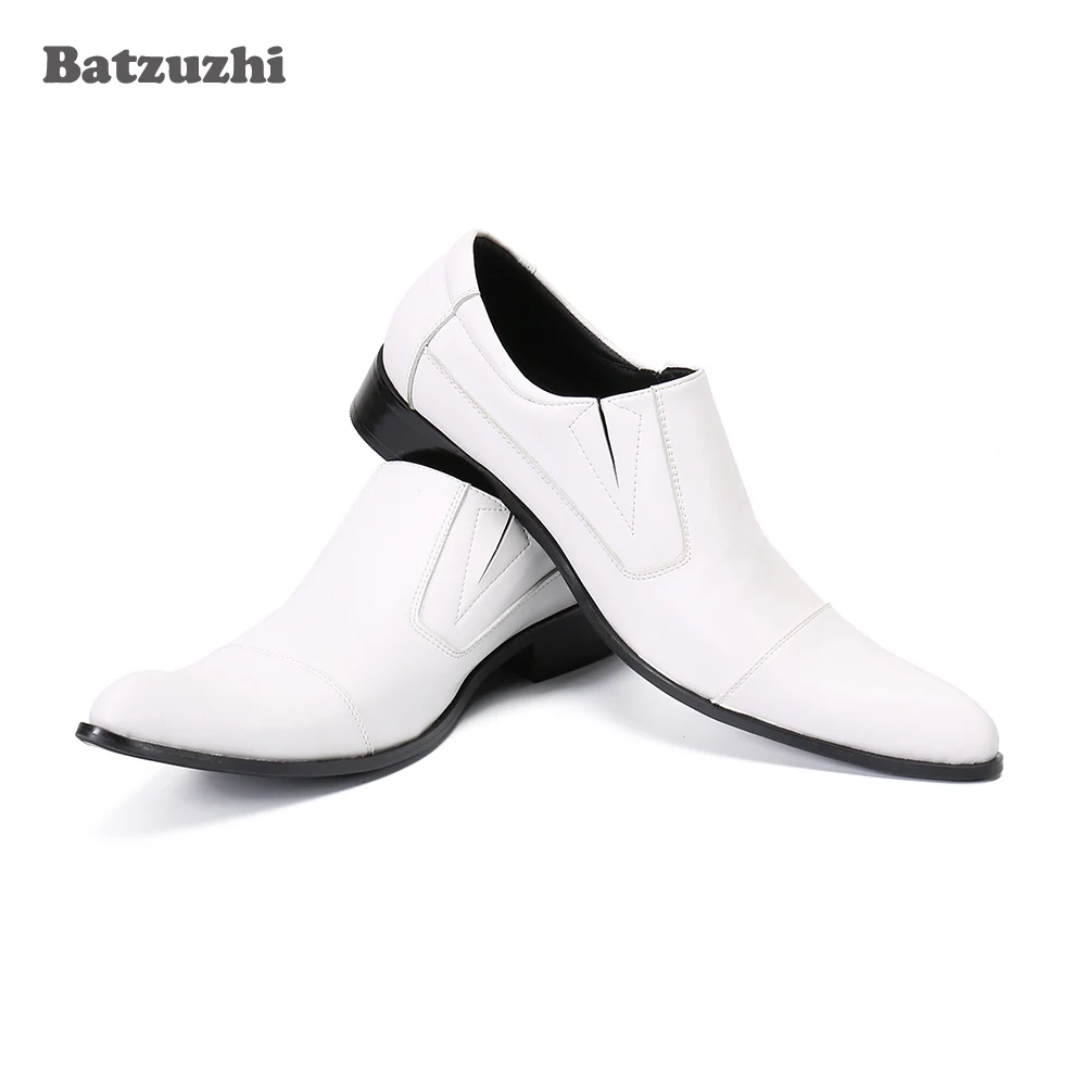 Batzuzhi Men's Shoes Luxury Handmade Pointed Toe Genuine Leather Dress Shoes Men White Business&Wedding Shoes Chaussures Hommes
Batzuzhi Men's Shoes Luxury Handmade Pointed Toe Genuine Leather Dress Shoes Men White Business&Wedding Shoes Chaussures Hommes