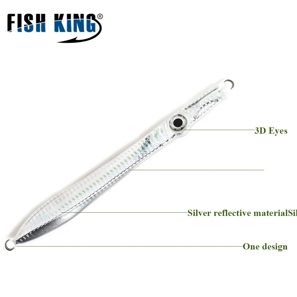 FISH KING 200g Metal Jig Sea Fishing Lure 3D Eyes 20cm Hard Artificial Bait Fishing Accessories
FISH KING 200g Metal Jig Sea Fishing Lure 3D Eyes 20cm Hard Artificial Bait Fishing Accessories