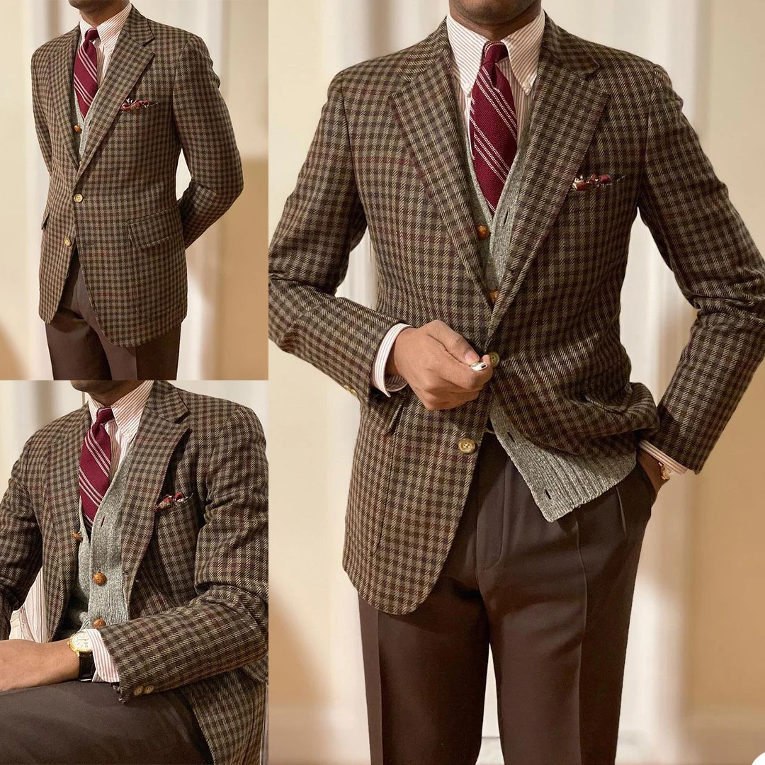 Custom Made Men Tuxedos Check New Design High Quality Vintage Blazer Wedding Party Smart Causal Business Suit 1 Piece
Custom Made Men Tuxedos Check New Design High Quality Vintage Blazer Wedding Party Smart Causal Business Suit 1 Piece