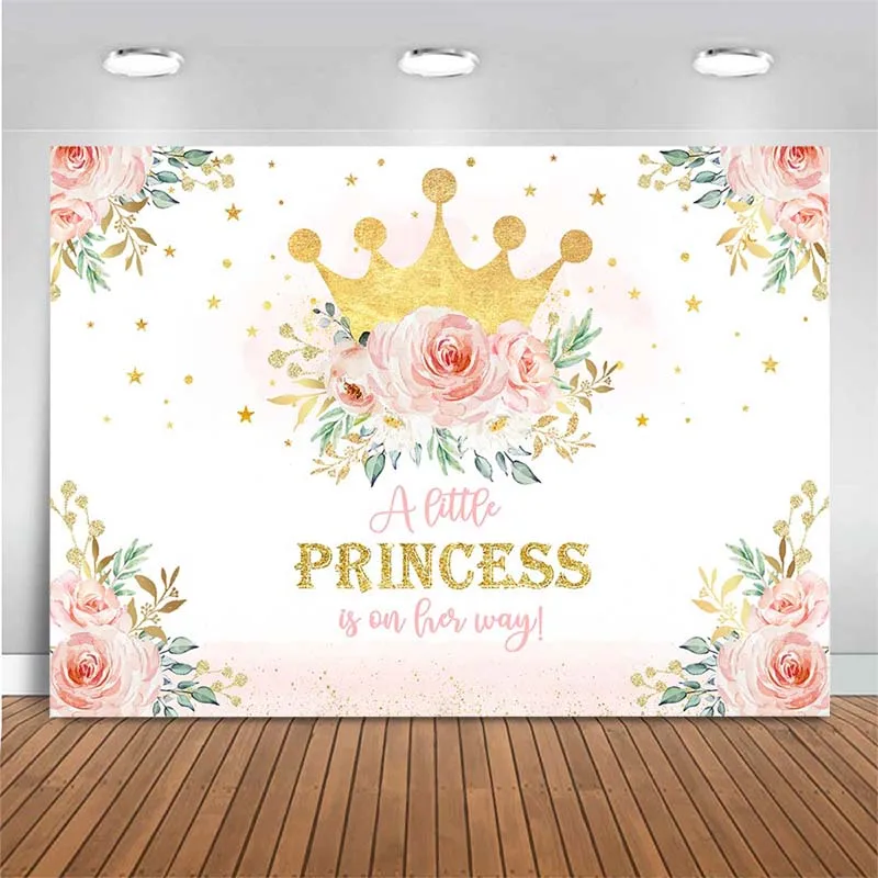 Baby Shower Backdrop Pink Flower Gold Crown Star Photography Backdrop A Little Princess Is On Her Way Photo Background Photocall
Baby Shower Backdrop Pink Flower Gold Crown Star Photography Backdrop A Little Princess Is On Her Way Photo Background Photocall