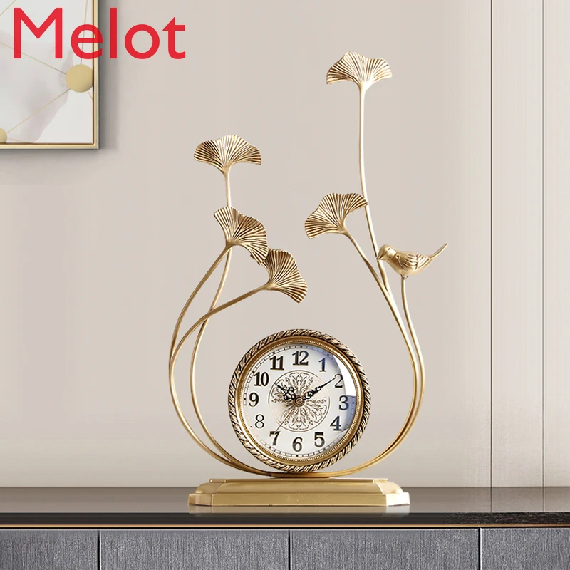 Home Desktop Pure Copper Clock Decoration Living Room Retro Creative Decoration Modern Light Luxury Desk Clock European Clock
Home Desktop Pure Copper Clock Decoration Living Room Retro Creative Decoration Modern Light Luxury Desk Clock European Clock