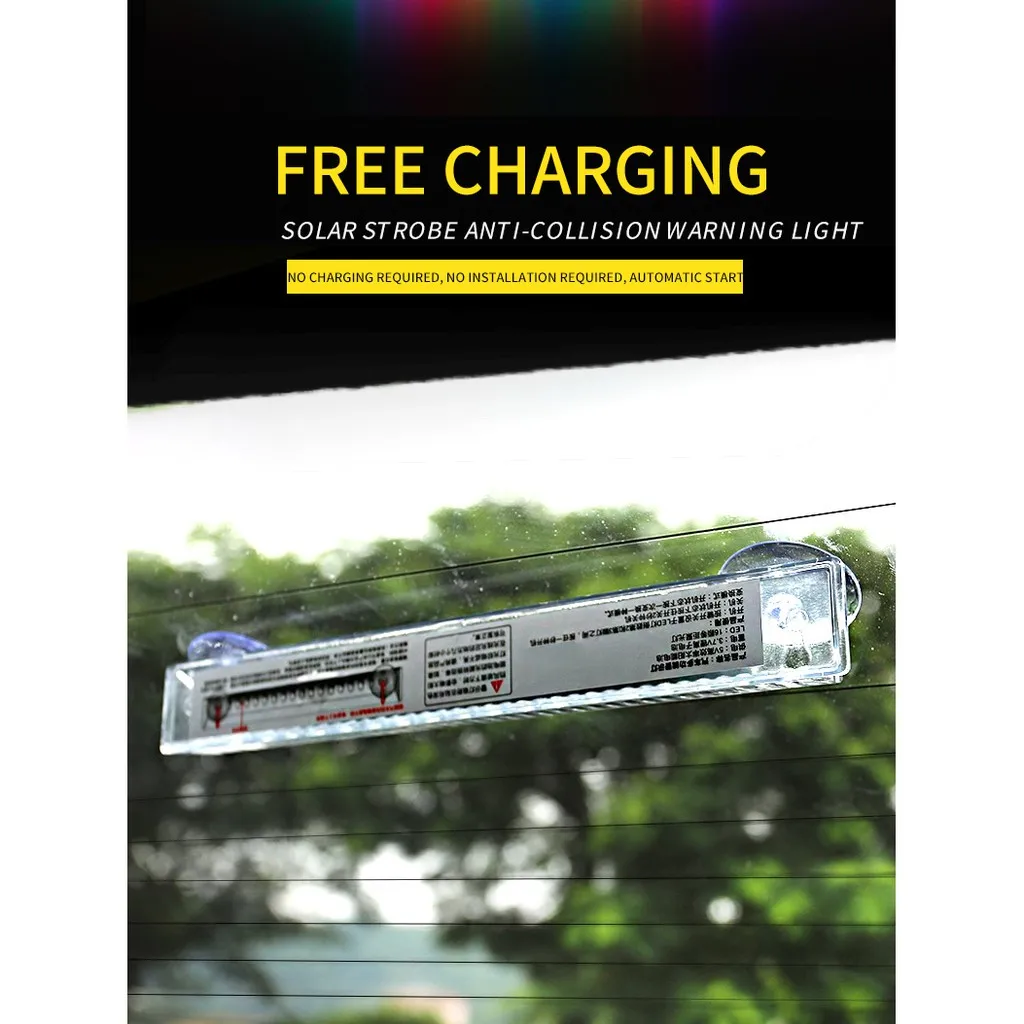 1PCS Car LED Color Solar Burglar Alarm Warning Strobe Flash Light Anti-theft Security Rear Windshield Light
1PCS Car LED Color Solar Burglar Alarm Warning Strobe Flash Light Anti-theft Security Rear Windshield Light