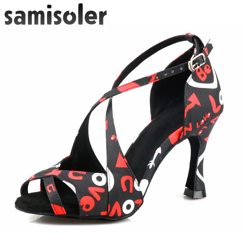 Samisoler Fashion Salsa Satin Latin Dance macioCloth Collocation Ribbons Ballroom Dance Women Latin Dance Competition Shoes
Samisoler Fashion Salsa Satin Latin Dance macioCloth Collocation Ribbons Ballroom Dance Women Latin Dance Competition Shoes