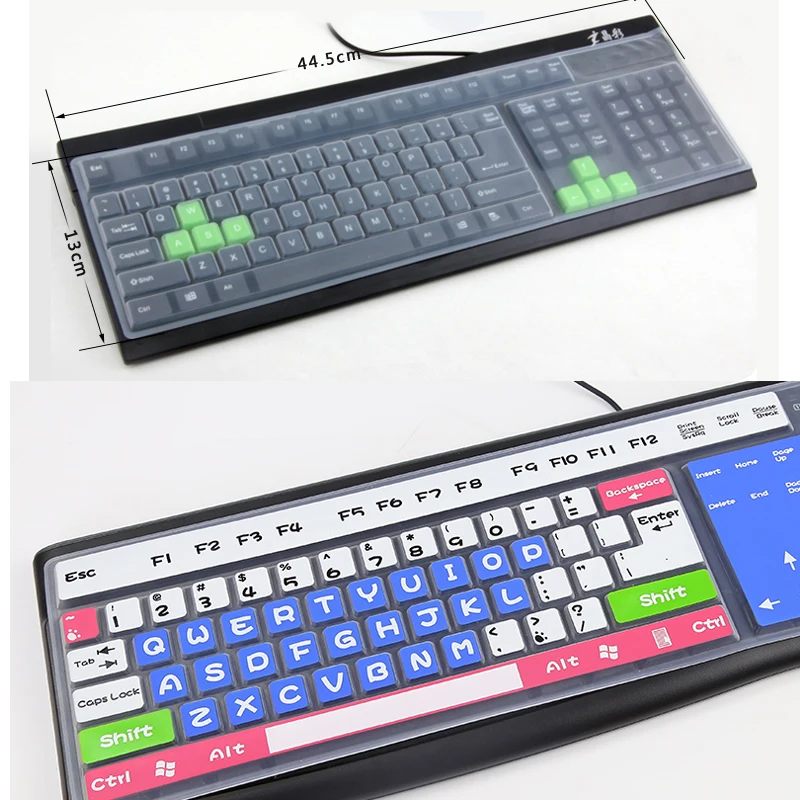 Waterproof Dustproof Color Silicone keyboard Skin Guard Cover Protector For desktop computer keyboard
Waterproof Dustproof Color Silicone keyboard Skin Guard Cover Protector For desktop computer keyboard