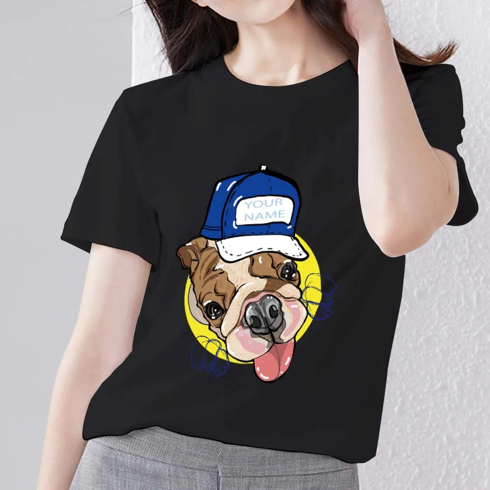 Women's Black Polyester Garment T-shirt Casual Basic Harajuku Big Head Puppy Pattern Print Commuter Comfortable Round Neck Top
Women's Black Polyester Garment T-shirt Casual Basic Harajuku Big Head Puppy Pattern Print Commuter Comfortable Round Neck Top