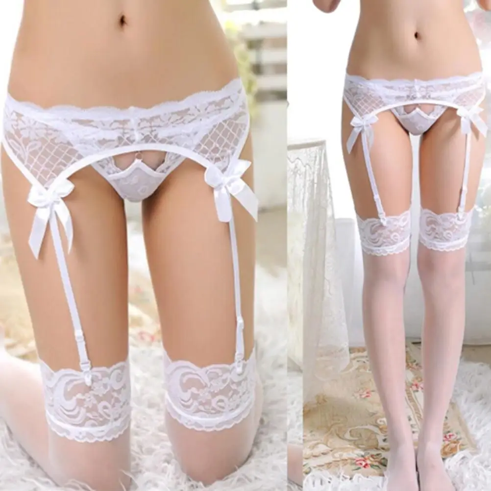 Women's Girls Sexy Bow Sheer Lace Top Thigh-Highs Stockings & Garter Belt Suspender Lingerie Accessories 4 Colors 1Pc
Women's Girls Sexy Bow Sheer Lace Top Thigh-Highs Stockings & Garter Belt Suspender Lingerie Accessories 4 Colors 1Pc