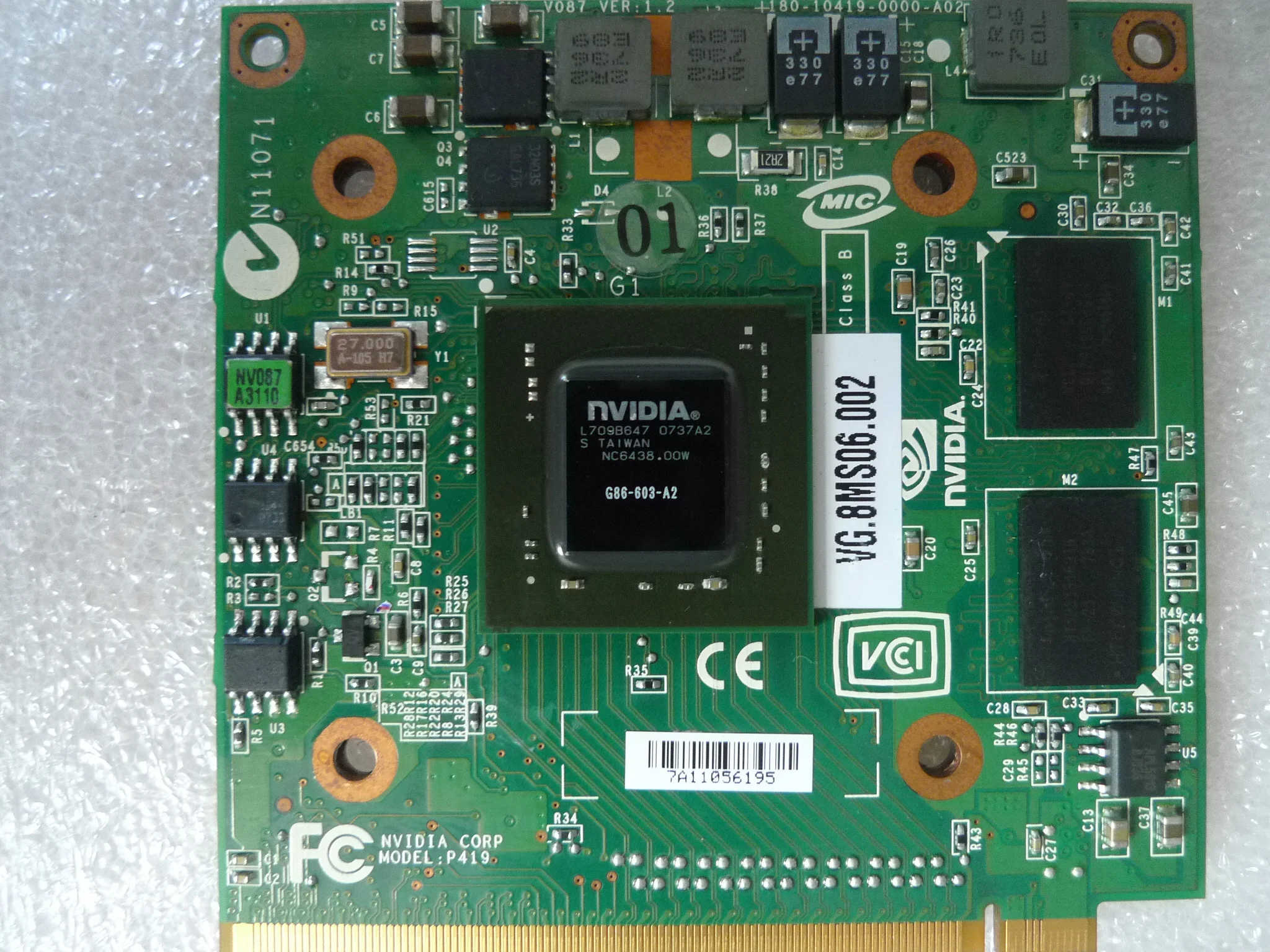 Kai-Full For A c er Aspire 7520G 4520G 7720G 5920G 5520G Series Laptop n V i d i a GeForce 8400 8400M GS MXM II DDR2 128MB VGA G
Kai-Full For A c er Aspire 7520G 4520G 7720G 5920G 5520G Series Laptop n V i d i a GeForce 8400 8400M GS MXM II DDR2 128MB VGA G