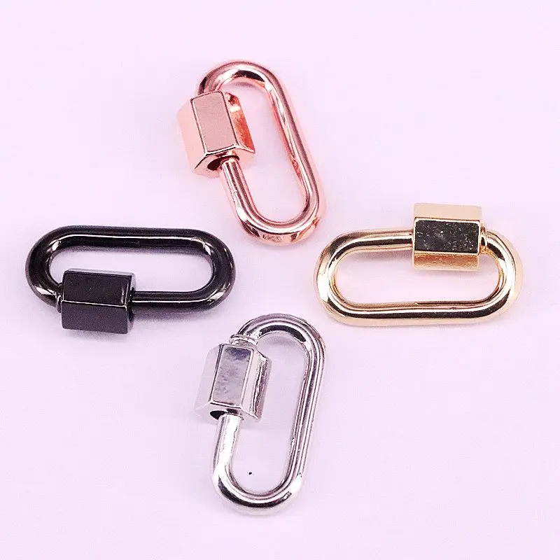Wholesale 6Pcs, 10*20mm, Brass Oval Screw Clasp, Screw Clasp Carabiner Lock, Interlocking Clasp, Oval Shaped Lock Clasps
Wholesale 6Pcs, 10*20mm, Brass Oval Screw Clasp, Screw Clasp Carabiner Lock, Interlocking Clasp, Oval Shaped Lock Clasps