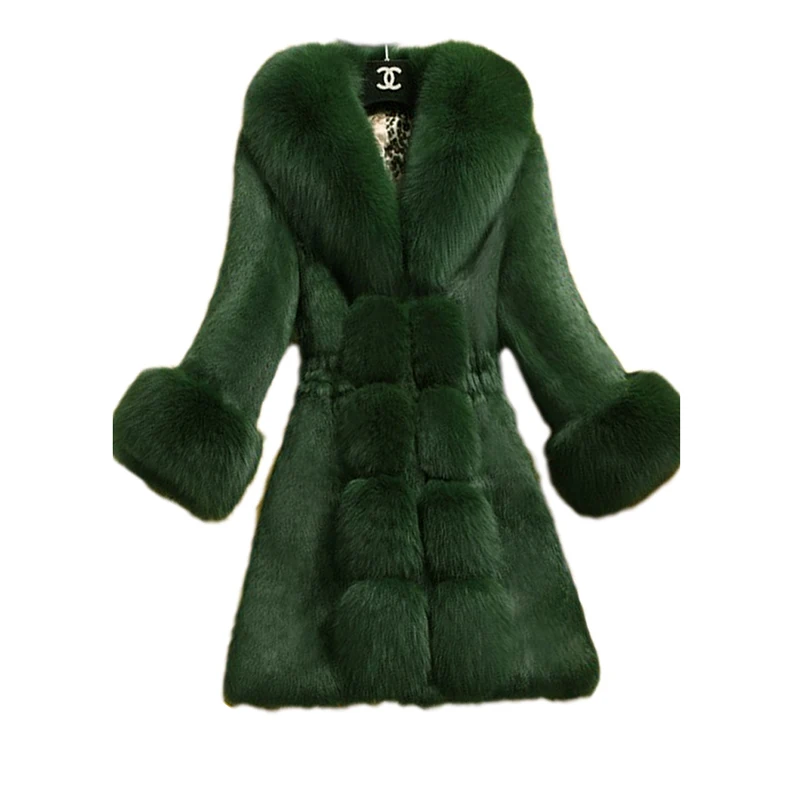 Fur Coat Women Thick Outwear Female Long Fake Fox Fur Collar Jackets Nice Winter Pop Ladies Slim Elegant Warm Coat Female LD2477
Fur Coat Women Thick Outwear Female Long Fake Fox Fur Collar Jackets Nice Winter Pop Ladies Slim Elegant Warm Coat Female LD2477