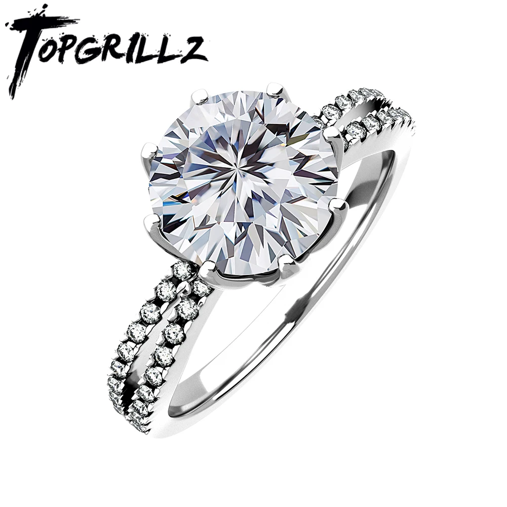 TOPGRILLZ 1,0 ct 6,5 мм круглое кольцо VVS1 Moissanite классическое свадебное кольцо Moissanite обручальное юбилейное кольцо 18k белое золото
TOPGRILLZ 1,0 ct 6,5 мм круглое кольцо VVS1 Moissanite классическое свадебное кольцо Moissanite обручальное юбилейное кольцо 18k белое золото