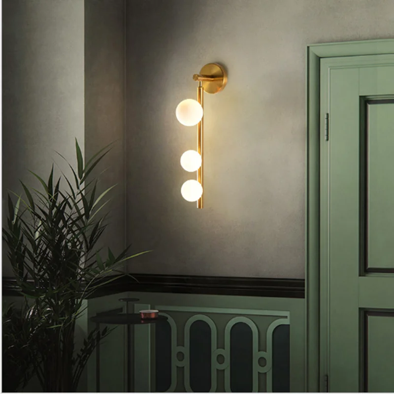 Modern ball wall lamp Decorative luxury wall light for Corridor TV Background Golden Black Mirror Vanity G9 bedside reading lamp
Modern ball wall lamp Decorative luxury wall light for Corridor TV Background Golden Black Mirror Vanity G9 bedside reading lamp