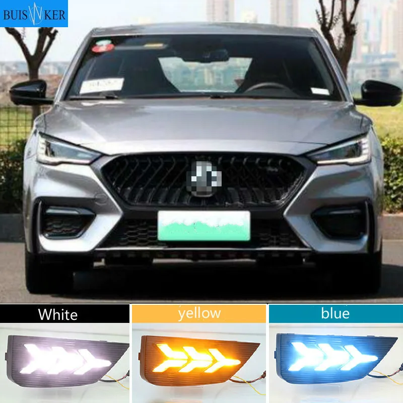 1 Pair Car LED Daytime Running Lights White Yellow Blue Running Turn signal DRL For MG6 MG 6 2020 Fog Lamp Covers
1 Pair Car LED Daytime Running Lights White Yellow Blue Running Turn signal DRL For MG6 MG 6 2020 Fog Lamp Covers