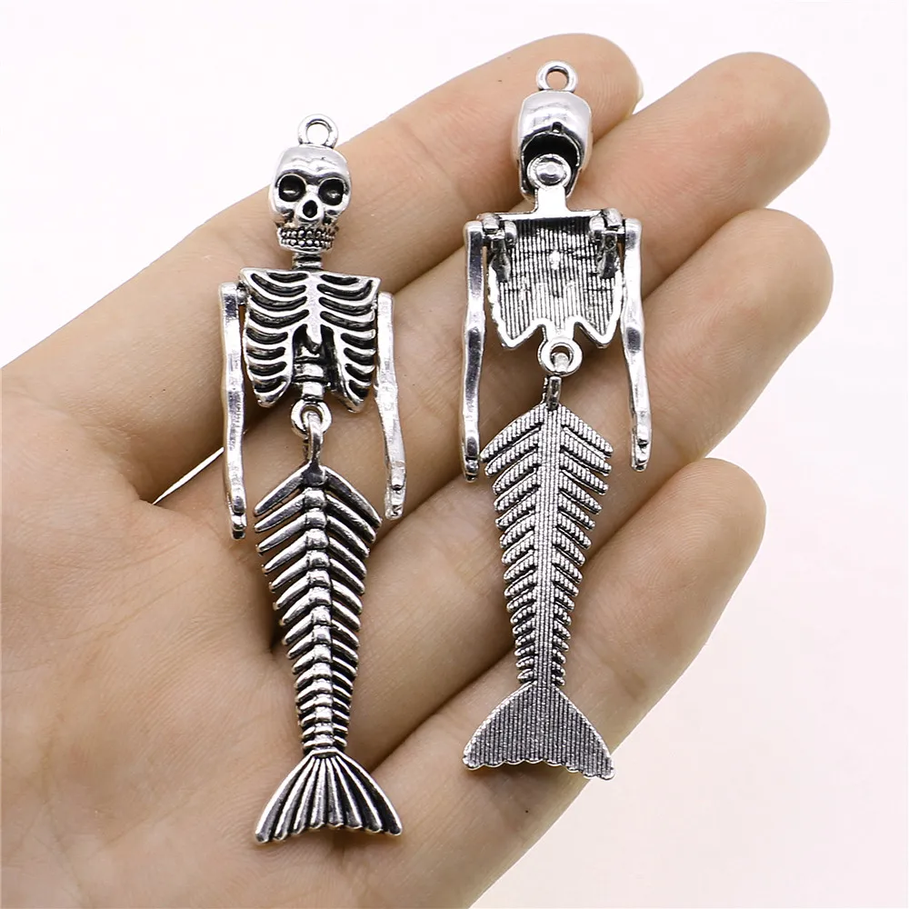 20pcs 18x74mm Retro Style Arm Adjustable Mermaid Skeleton Pendant Punk Necklaces DIY Charm Metal Jewelry Crafts Making
20pcs 18x74mm Retro Style Arm Adjustable Mermaid Skeleton Pendant Punk Necklaces DIY Charm Metal Jewelry Crafts Making