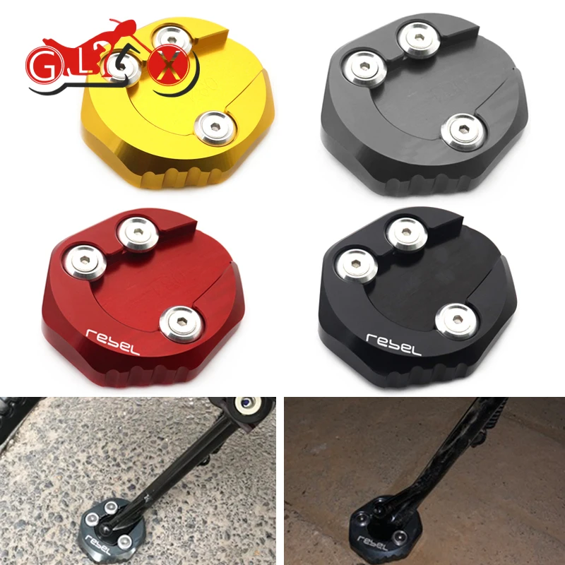 For Honda CMX500 CMX300 Rebel500 Rebel300 CMX Rebel 500 300 Accessories Kickstand Extension Pad Side Stand Enlarger Plate
For Honda CMX500 CMX300 Rebel500 Rebel300 CMX Rebel 500 300 Accessories Kickstand Extension Pad Side Stand Enlarger Plate