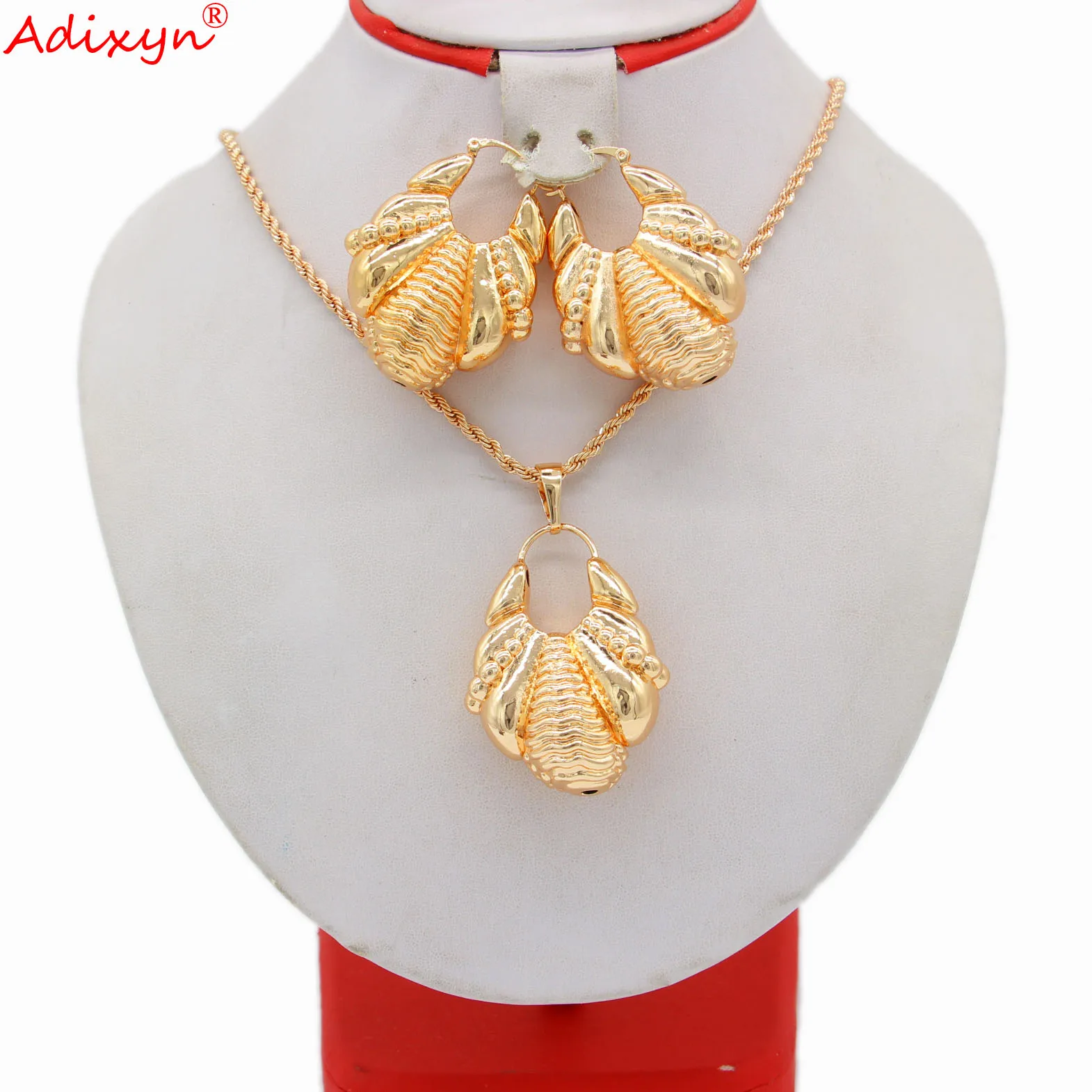Adixyn Luxurious Rose Gold Color Jewelry Sets Hollow Necklace&Earring&Pendant For Women/Girls Birthday Party Gift N051416
Adixyn Luxurious Rose Gold Color Jewelry Sets Hollow Necklace&Earring&Pendant For Women/Girls Birthday Party Gift N051416