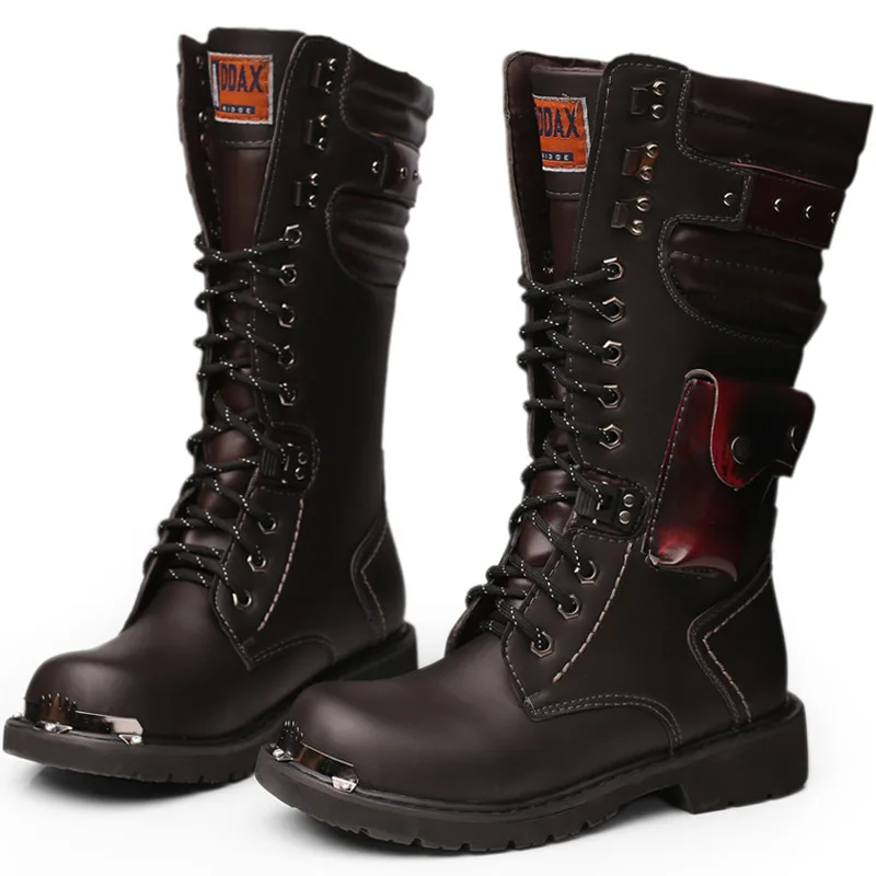 British Personalized Punk Men High Top Leather Boots Cowboy Knee Boot Buckle And Chains Man Motorcycle Boots 889
British Personalized Punk Men High Top Leather Boots Cowboy Knee Boot Buckle And Chains Man Motorcycle Boots 889