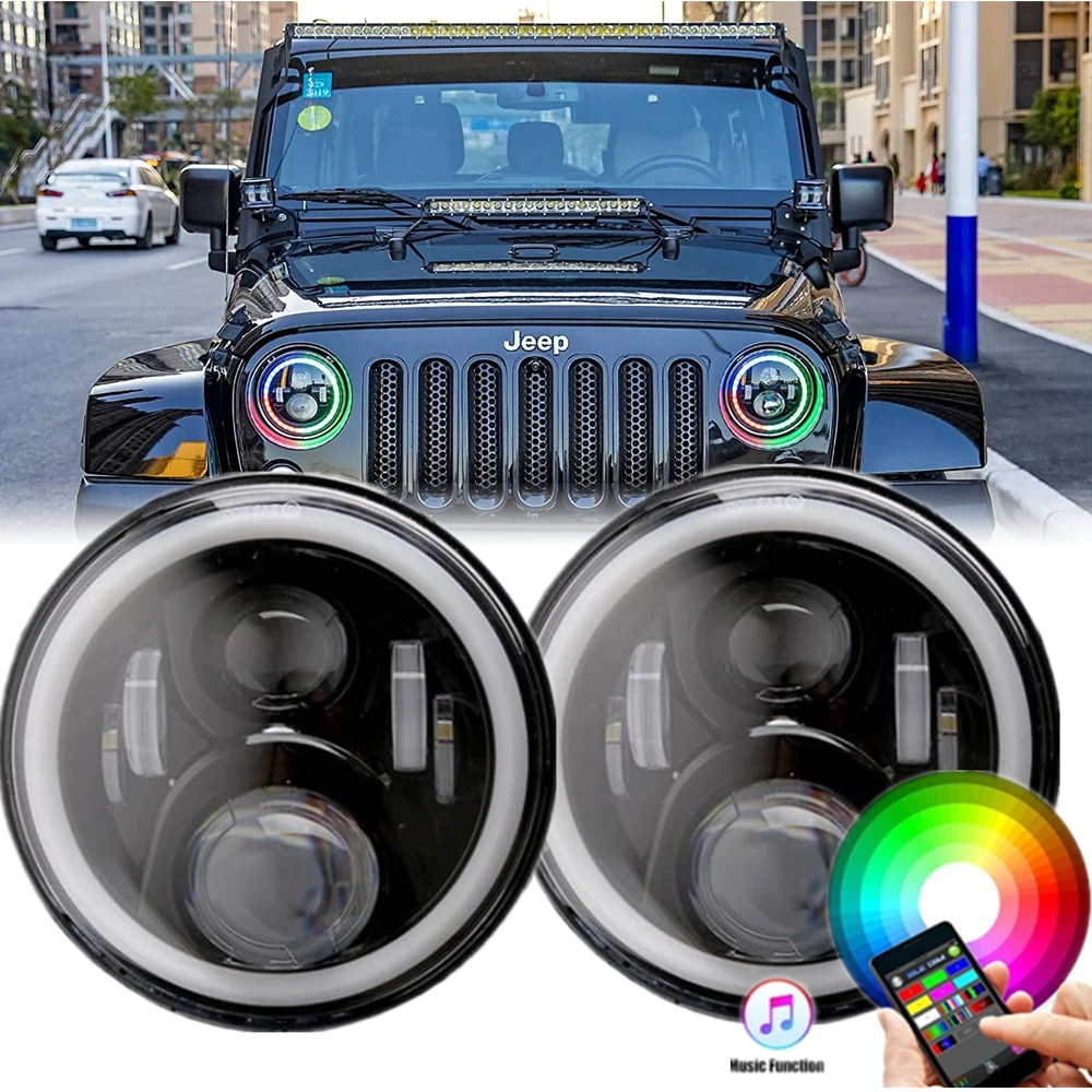 Светодиодная фара для автомобиля Jeep Wrangler 97-18, 7 дюймов, RGB, ангельские глазки
Светодиодная фара для автомобиля Jeep Wrangler 97-18, 7 дюймов, RGB, ангельские глазки