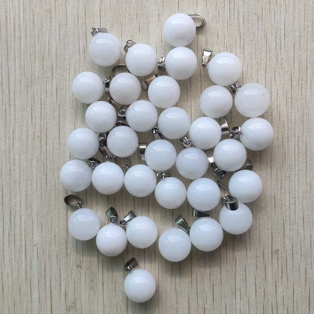 Fashion good quality Natural white Stone round ball shape pendants 14mm for jewelry making 50pcs wholesale free shipping
Fashion good quality Natural white Stone round ball shape pendants 14mm for jewelry making 50pcs wholesale free shipping