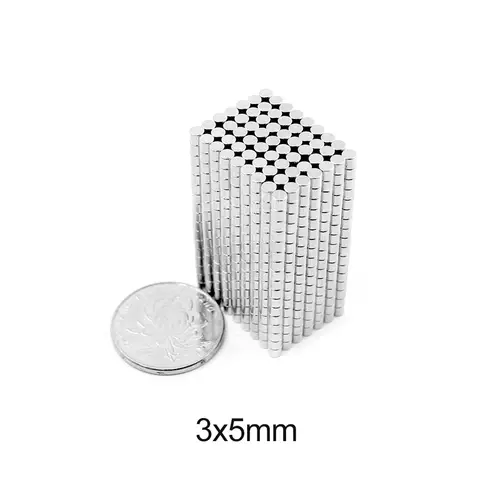 Aimants magnétiques puissants 3x5 mm, disques de 3 mm x 5 mm, petits aimants permanents en néodyme, puissants 3x5 mm, 3*5 mm