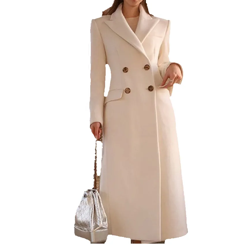 New Autumn winter Women woolen Coat Women double breasted Wool Coat White Wool blens Coat
New Autumn winter Women woolen Coat Women double breasted Wool Coat White Wool blens Coat