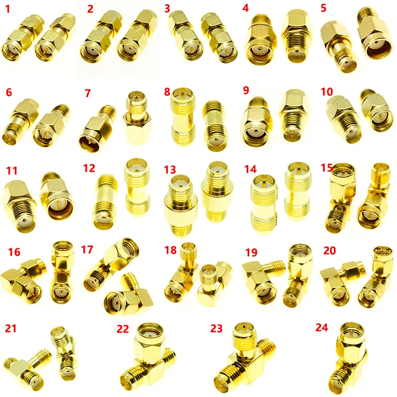 1Pcs of each kind SMA to SMA Connector male female RP SMA to SMA RPSMA Straight Right angle 3 way RF adapter Converter
1Pcs of each kind SMA to SMA Connector male female RP SMA to SMA RPSMA Straight Right angle 3 way RF adapter Converter