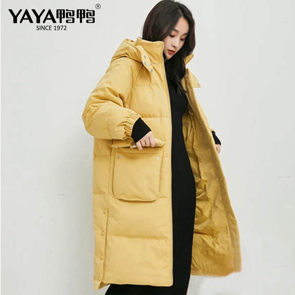 YAYA 2021 Women's Winter White Duck Down Jacket Thick Loose below knee longer Warm Down Overcoat Hood Windbreak Padded Outerwear
YAYA 2021 Women's Winter White Duck Down Jacket Thick Loose below knee longer Warm Down Overcoat Hood Windbreak Padded Outerwear