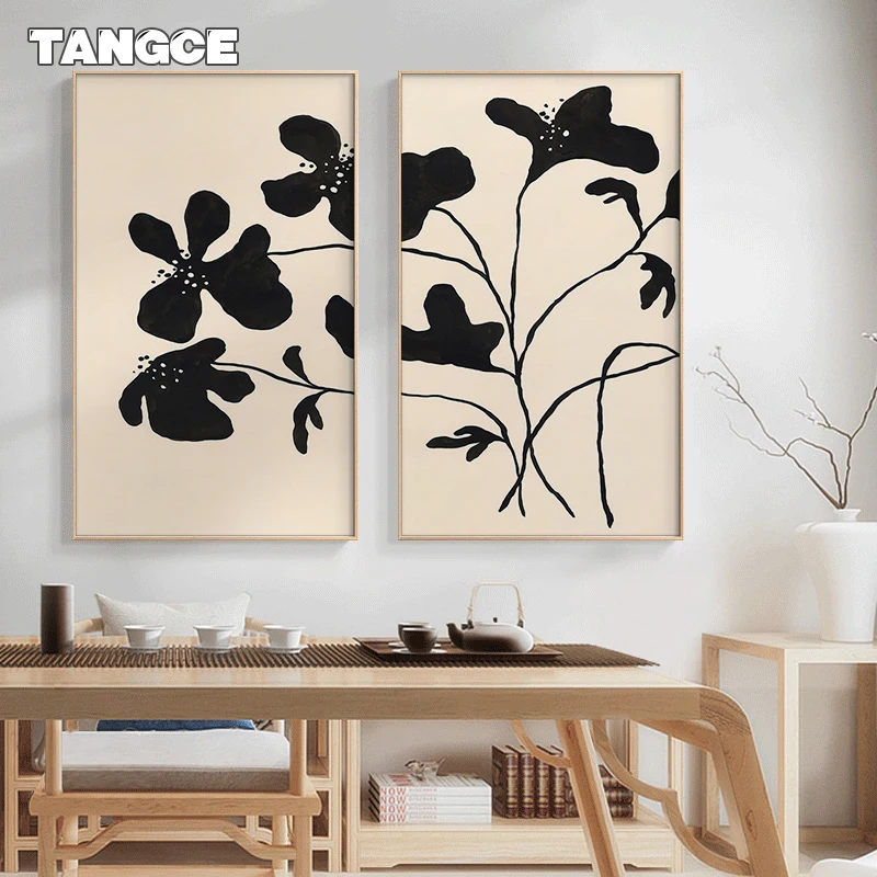Vintage Black Plant Leaves Flower Posters Print Beige Wall Art Canvas Pictures for Living Room Nordic Decoration Wall Paintings
Vintage Black Plant Leaves Flower Posters Print Beige Wall Art Canvas Pictures for Living Room Nordic Decoration Wall Paintings