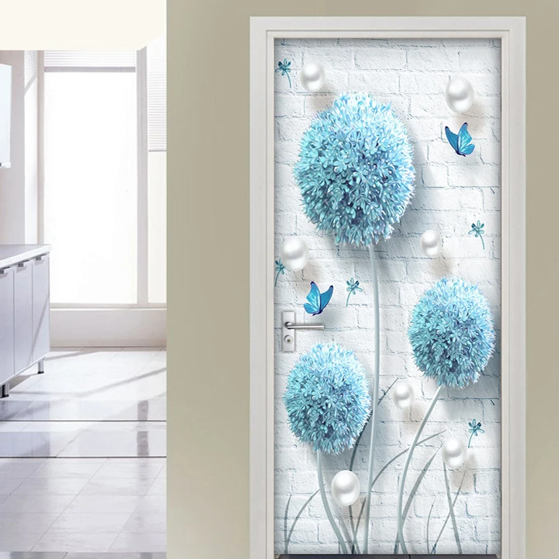 Самоклеящиеся 3D-наклейки на дверь, декор для дома, синий одуванчик, фото, настенная роспись для гостиной, водонепроницаемые художественные наклейки из ПВХ, 3D
Самоклеящиеся 3D-наклейки на дверь, декор для дома, синий одуванчик, фото, настенная роспись для гостиной, водонепроницаемые художественные наклейки из ПВХ, 3D