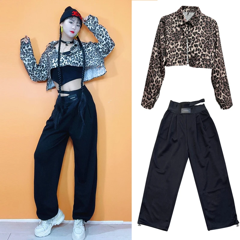 Women's Group Costumes Hip Hop Clothes Street Dancewear Nightclub DJ DS Wear Leopard Top Wide Leg Pants Stage Outfits XS3250
Women's Group Costumes Hip Hop Clothes Street Dancewear Nightclub DJ DS Wear Leopard Top Wide Leg Pants Stage Outfits XS3250