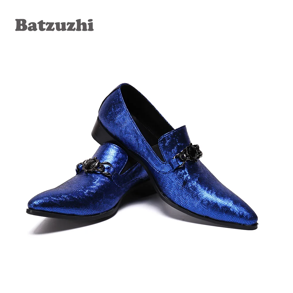 Batzuzhi Pointed Toe Leather Dress Shoes Men Luxury Handmade Shoes Men Blue Party & Wedding Men Shoes Zapatos Hombre, US6-US12
Batzuzhi Pointed Toe Leather Dress Shoes Men Luxury Handmade Shoes Men Blue Party & Wedding Men Shoes Zapatos Hombre, US6-US12