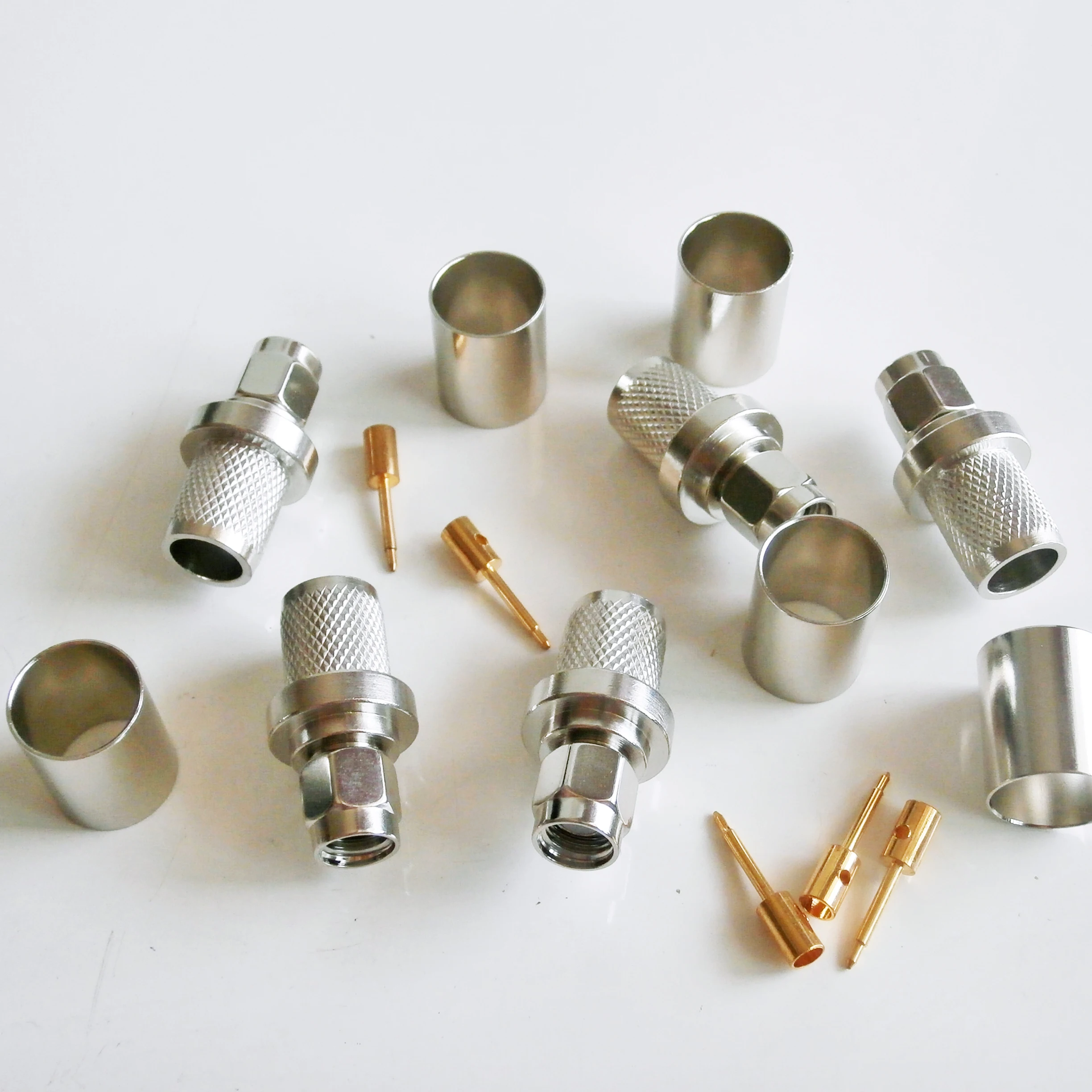 10PCS Connector SMA Male plug crimp for RG8 LMR400 RG213 RG165 Cable nickel
10PCS Connector SMA Male plug crimp for RG8 LMR400 RG213 RG165 Cable nickel