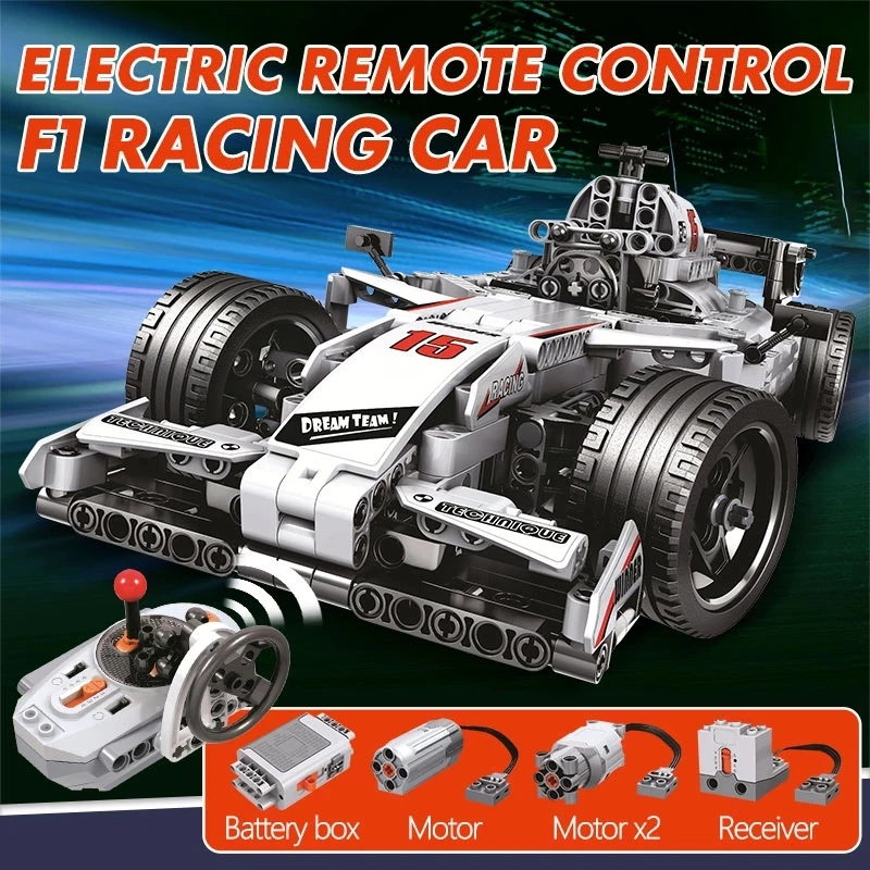 729 PCS Remote Control Electric City F1 racing model building block technology RC Sports vehicle bricks Toys For Children
729 PCS Remote Control Electric City F1 racing model building block technology RC Sports vehicle bricks Toys For Children