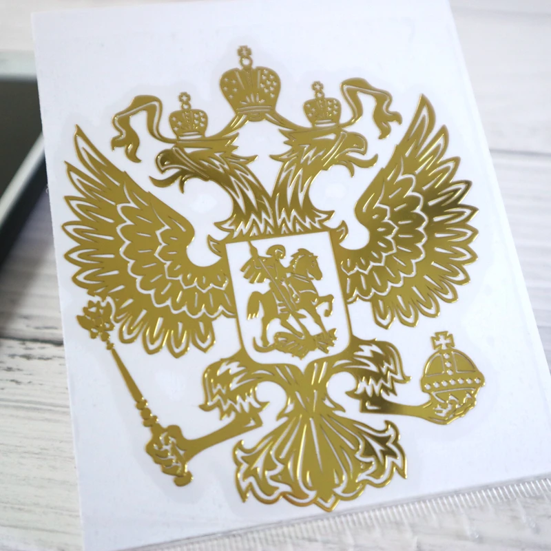 41006# Coat of Arms of Russia Nickel Metal Car Stickers Decals Russian Federation Eagle Emblem for Car Styling Laptop Sticker
41006# Coat of Arms of Russia Nickel Metal Car Stickers Decals Russian Federation Eagle Emblem for Car Styling Laptop Sticker