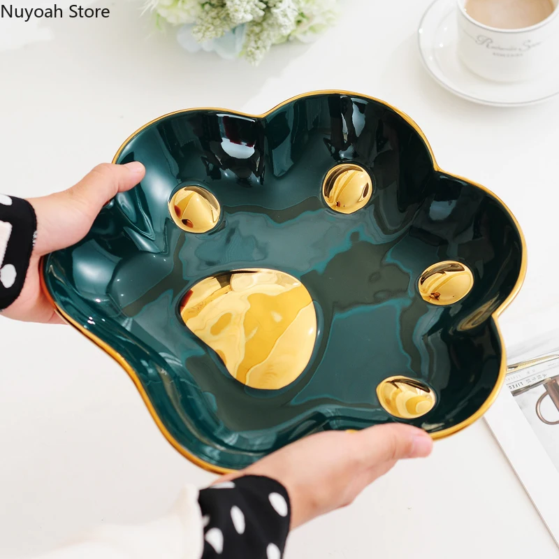 Creative Nordic Ceramic Fruit Plate Cute Cat's Claw Snack Plate Snack Plate Living Room Coffee Table Light Luxury Fruit Plate
Creative Nordic Ceramic Fruit Plate Cute Cat's Claw Snack Plate Snack Plate Living Room Coffee Table Light Luxury Fruit Plate