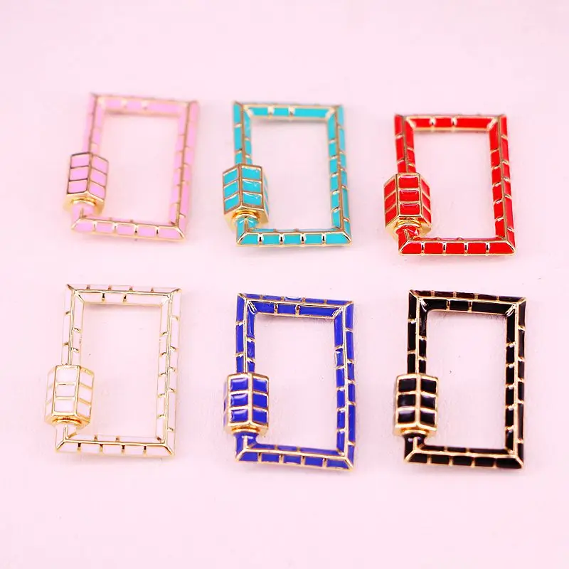 10PCS, Colorful Enamel Metal Clasp Geometric Shaped Lock Carabiner Jewelry Findings
10PCS, Colorful Enamel Metal Clasp Geometric Shaped Lock Carabiner Jewelry Findings