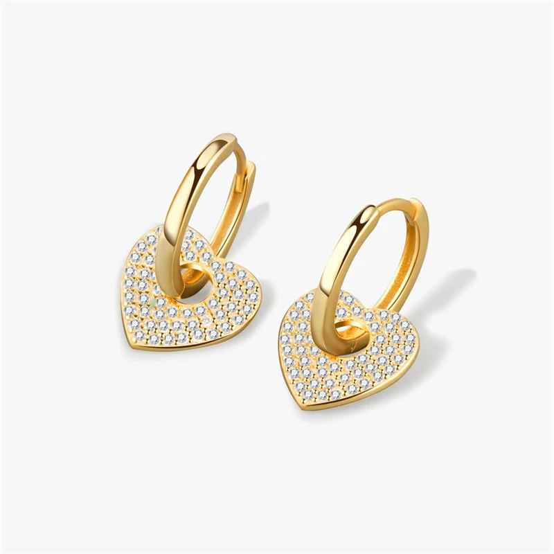 KOFSAC Fashion 925 Sterling Silver Earrings For Women Luxury Full Zircon Love Heart Ear Buckle Jewelry Lady Wedding Accessories
KOFSAC Fashion 925 Sterling Silver Earrings For Women Luxury Full Zircon Love Heart Ear Buckle Jewelry Lady Wedding Accessories