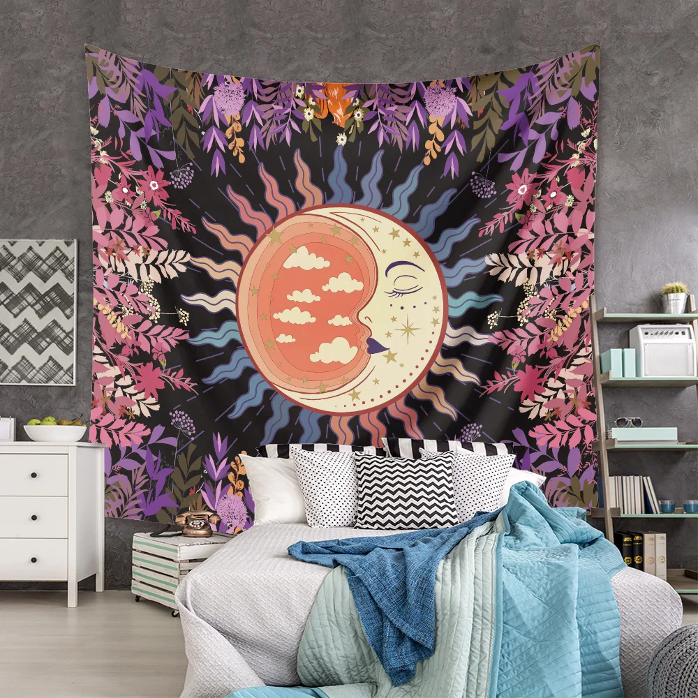 Sun Moon And Flowers Tapestry Wall Hanging Hippie Trippy Wall Carpet Background Cloth Bohemian Square Grid Tapestry Thin Blanket
Sun Moon And Flowers Tapestry Wall Hanging Hippie Trippy Wall Carpet Background Cloth Bohemian Square Grid Tapestry Thin Blanket